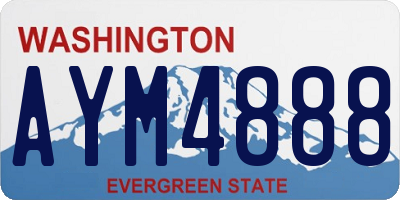 WA license plate AYM4888