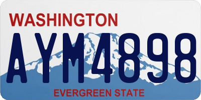 WA license plate AYM4898