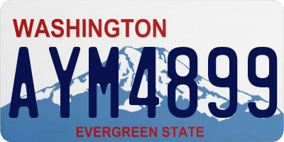 WA license plate AYM4899