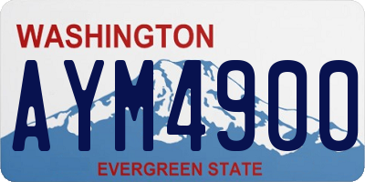 WA license plate AYM4900