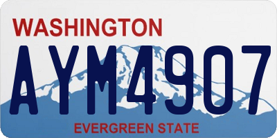 WA license plate AYM4907