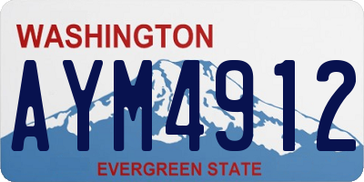 WA license plate AYM4912