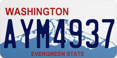 WA license plate AYM4937