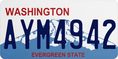 WA license plate AYM4942