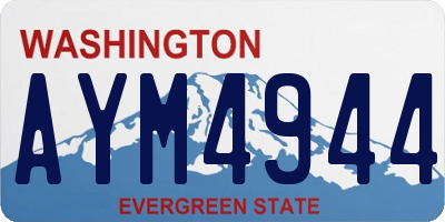 WA license plate AYM4944