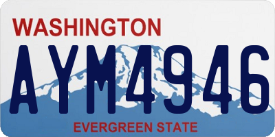 WA license plate AYM4946