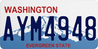 WA license plate AYM4948
