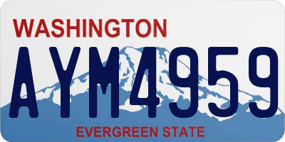 WA license plate AYM4959