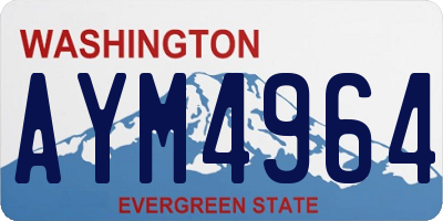 WA license plate AYM4964