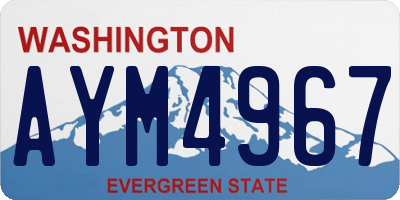 WA license plate AYM4967