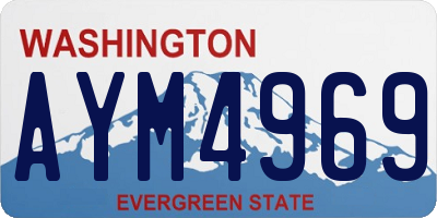 WA license plate AYM4969