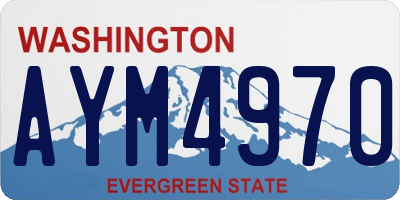 WA license plate AYM4970