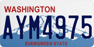 WA license plate AYM4975