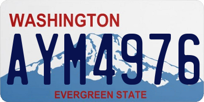 WA license plate AYM4976