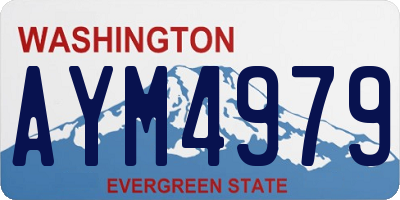 WA license plate AYM4979