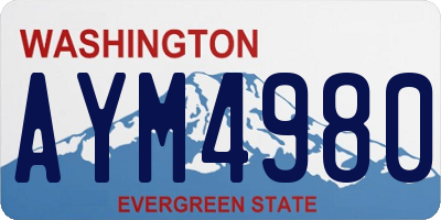 WA license plate AYM4980