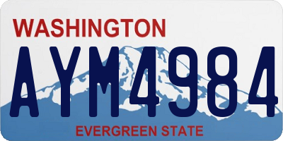 WA license plate AYM4984