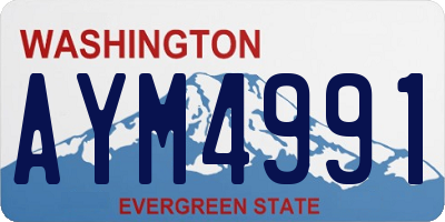 WA license plate AYM4991