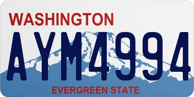 WA license plate AYM4994