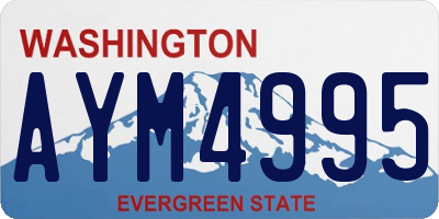 WA license plate AYM4995