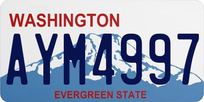 WA license plate AYM4997
