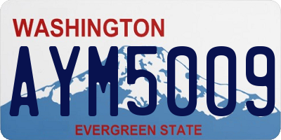 WA license plate AYM5009