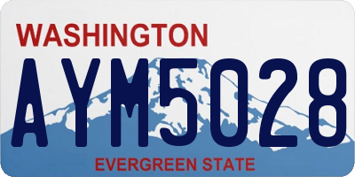 WA license plate AYM5028