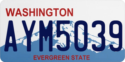 WA license plate AYM5039
