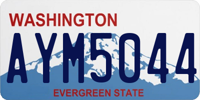WA license plate AYM5044