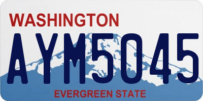 WA license plate AYM5045