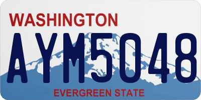 WA license plate AYM5048