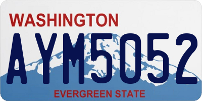 WA license plate AYM5052