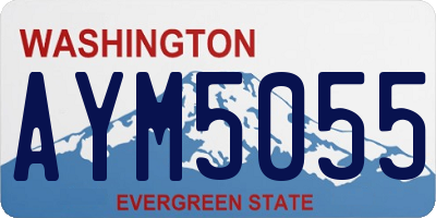 WA license plate AYM5055