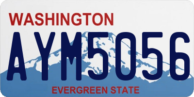 WA license plate AYM5056