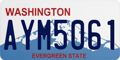 WA license plate AYM5061