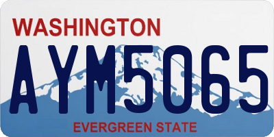 WA license plate AYM5065