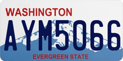WA license plate AYM5066