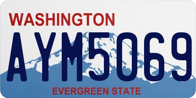 WA license plate AYM5069