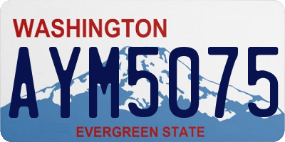 WA license plate AYM5075