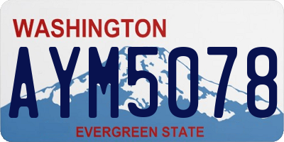 WA license plate AYM5078