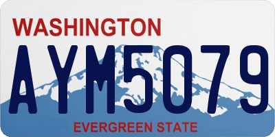WA license plate AYM5079