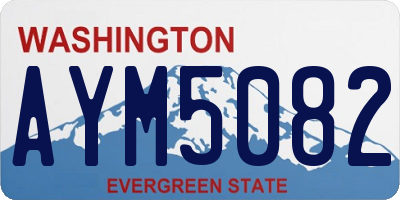 WA license plate AYM5082