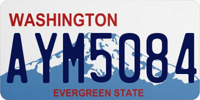 WA license plate AYM5084