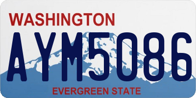 WA license plate AYM5086