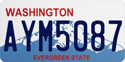 WA license plate AYM5087