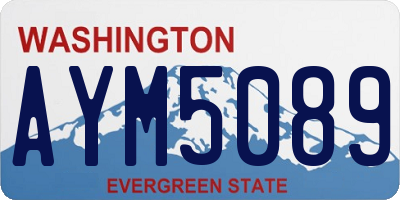 WA license plate AYM5089