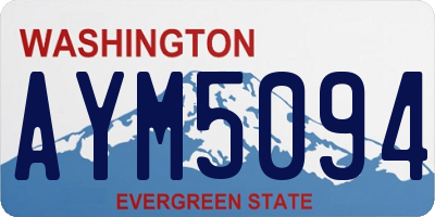 WA license plate AYM5094