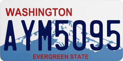 WA license plate AYM5095