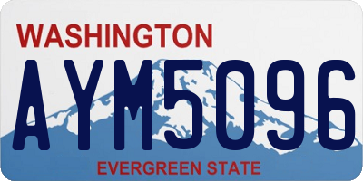 WA license plate AYM5096