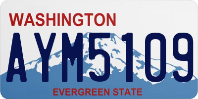 WA license plate AYM5109